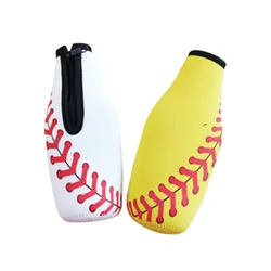 330ml Beer Bottle Cooler Thermos Neoprene Sleeve with Zipper Insulated Foam Hawaii Thailand Bag Strap Drop Ship