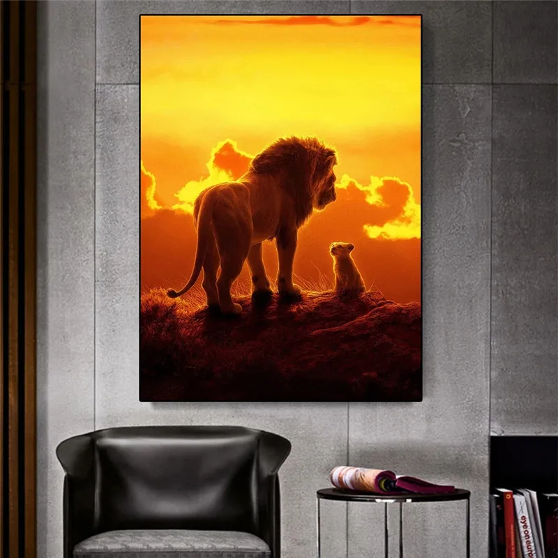 Modern Art The Lion King Movie Posters And Print Canvas Painting Pictures Of Animals Living Room Home Decoration Paintings
