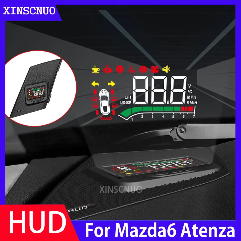 

Car HUD Head Up Display For Mazda 6 For Mazda6 Atenza 2020 OBD Speedometer Projector Airborne computer