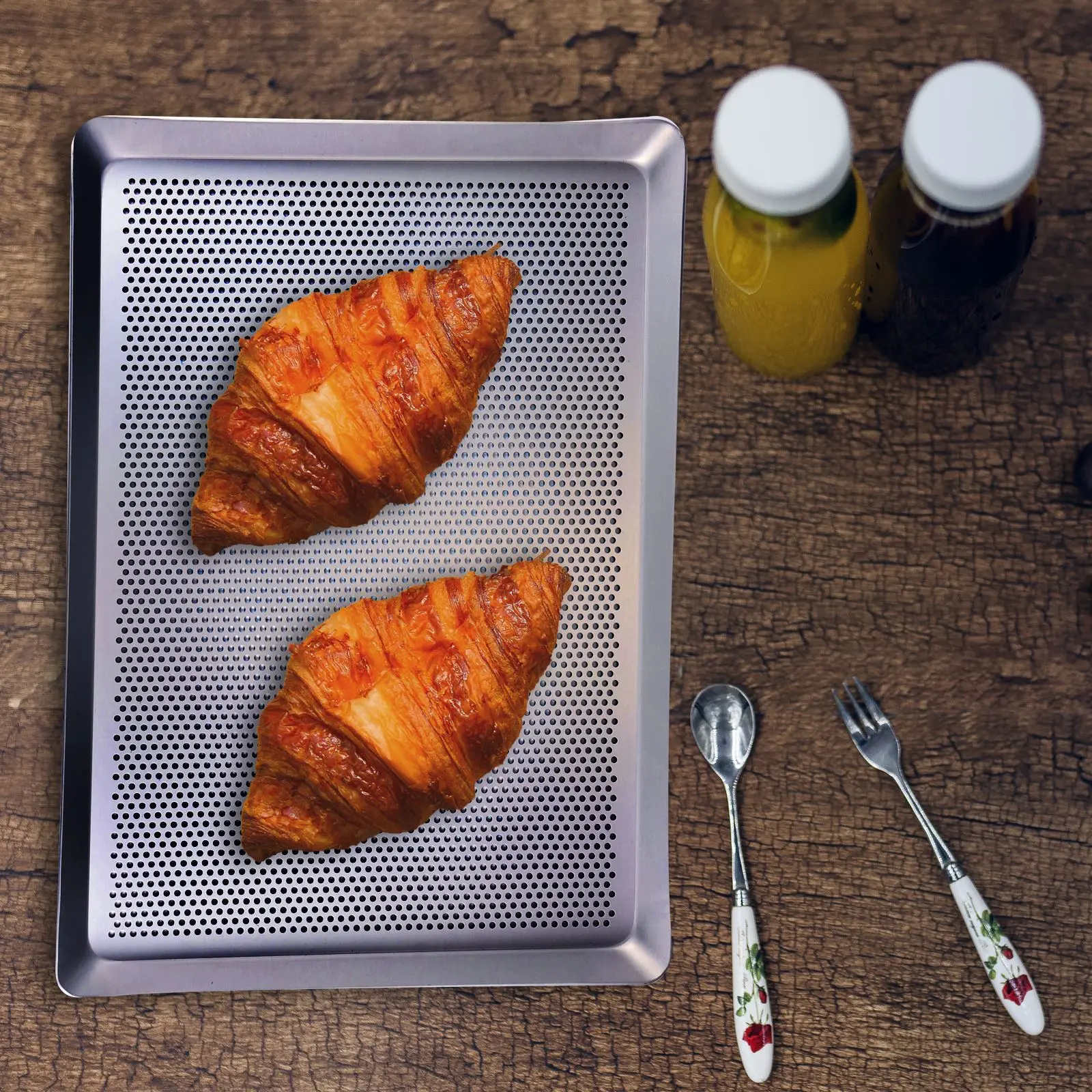 Baking Tray With Removable Cooling Rack Set Aluminum Baking Pan Sheet Non Toxic Used For Oven  Dishwasher Safe 40x30cm