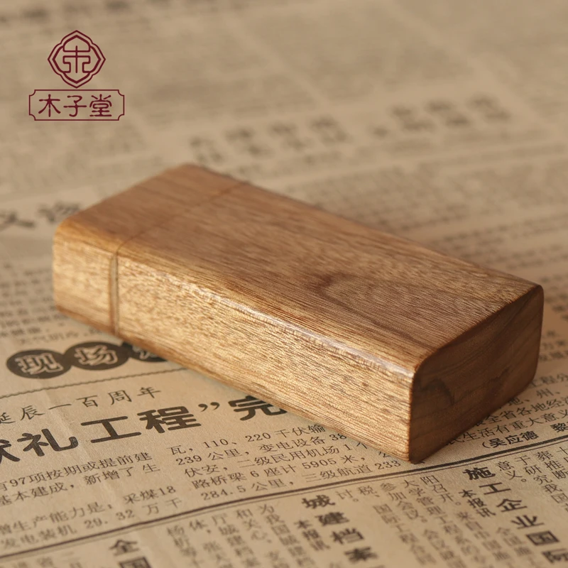 Wooden Lighter Shell Hollowed Out Hinge For BIC J3 Disposable Gas Lighter 84*40*20MM