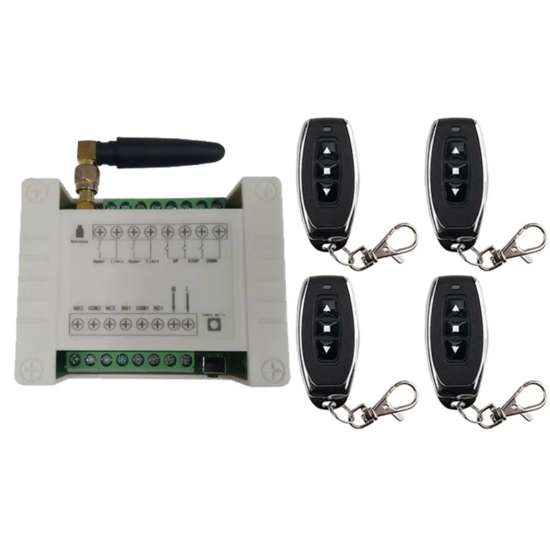 

12V 24V 48V Motor Remote Control Switch Motor Forwards Reverse Up Down Stop Door Window Curtain Wireless TX RX Limited Switch