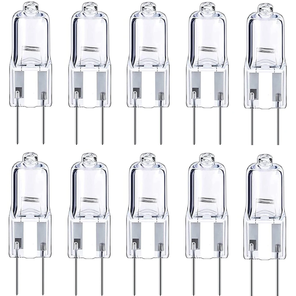 10pcs/lot 12V G5.3/G6.35 20W35W50W halogen lamp beads suitable for aromatherapy lamp crystal lamp projector 2pin bulb