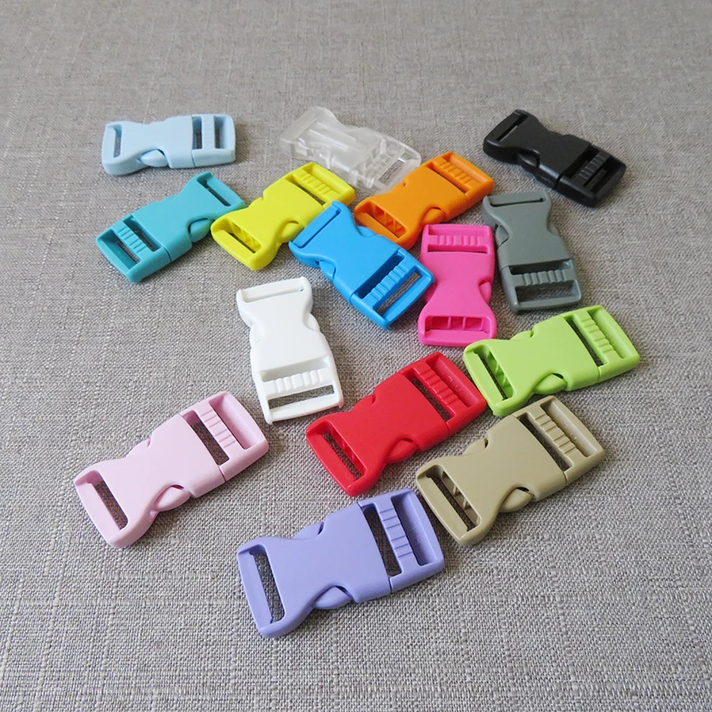 5pcs/lot 20mm 25mm colourful Plastic release buckle strap buckle for bag dog collar necklace bracelet paracord sewing accessory