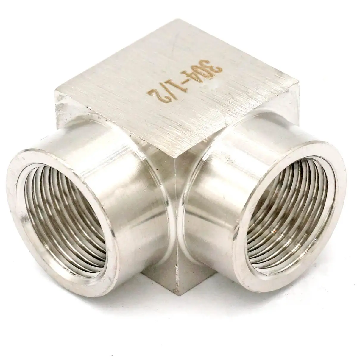 1/2 "BSP Eqaul Weibliche Ellenbogen 90 Grad 304 Edelstahl Rohr Fitting Adapter Stecker 357 PSI