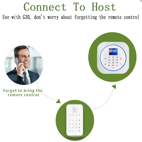 Imagen 2 del producto Bloqueo de teclado táctil inalámbrico, frecuencia de 433Mhz, codificación Ev1527 para desarmar brazos, sistema de seguridad, código de acceso, concentrador de alarma conectado RFID