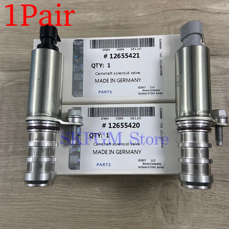 1 Pair VVT Variable Timing Solenoid For Buick Chevrolet Captiva Equinox GMC Saturn Terrain Opel Antara 12655421 12655420