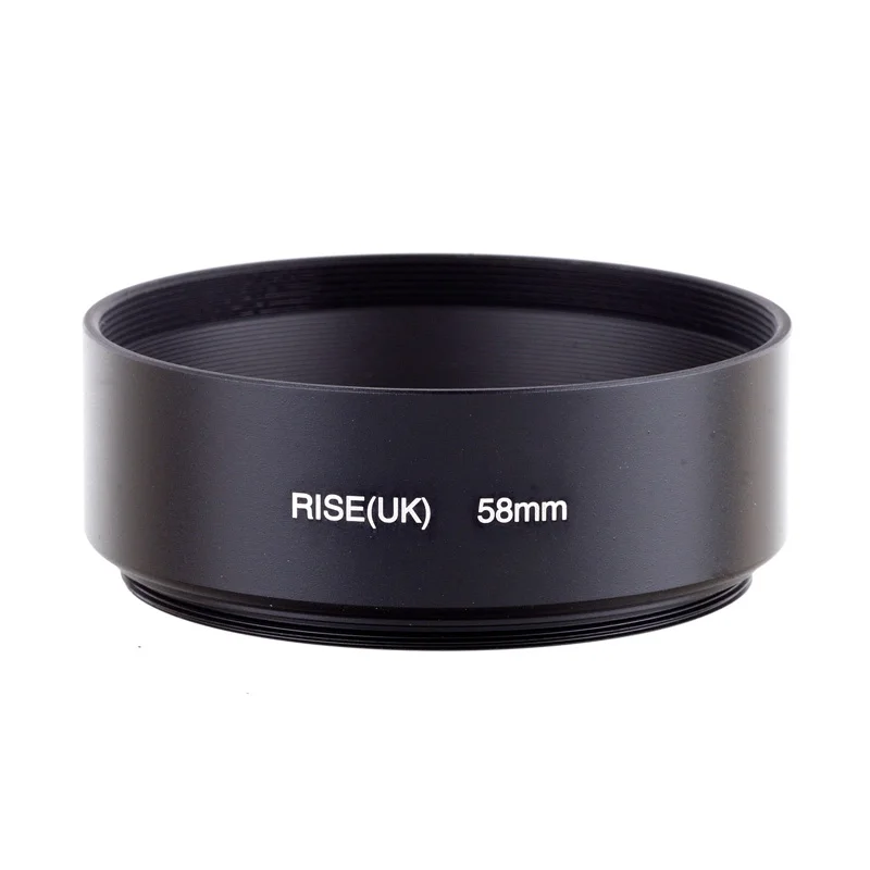 Capucha de lente de Metal estándar profesional, 58mm, para Canon, Nikon, Sony, Leica, Olympus, Pentax