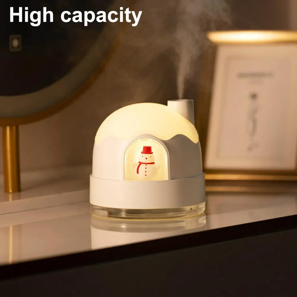 ​350ml USB Ultrasonic Air Humidifier Snow House Mist Maker Fogger with Colorful LED Light Mini Heavy Fog Car Aroma Diffuser