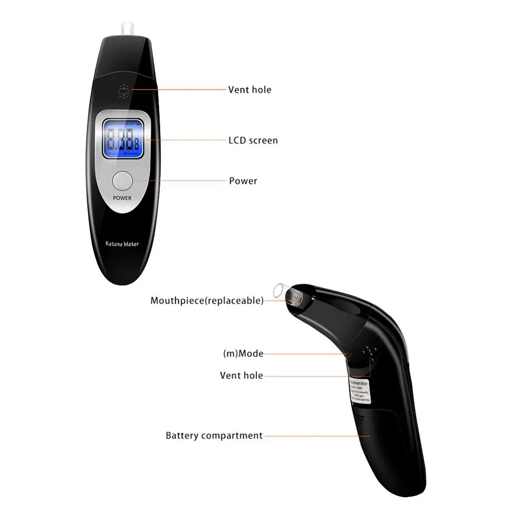 EEK-Brand Portable Ketone Meter Breathalyzer Acetone Breath Tester