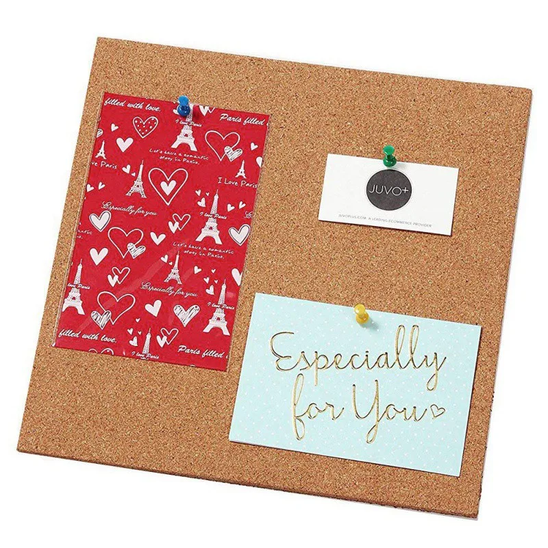 Cork Board Wooden Bulletin Memo Pin Board Photos Message Boards Wall Adhesive Hexagonal Round Stickers Home Decoration Board