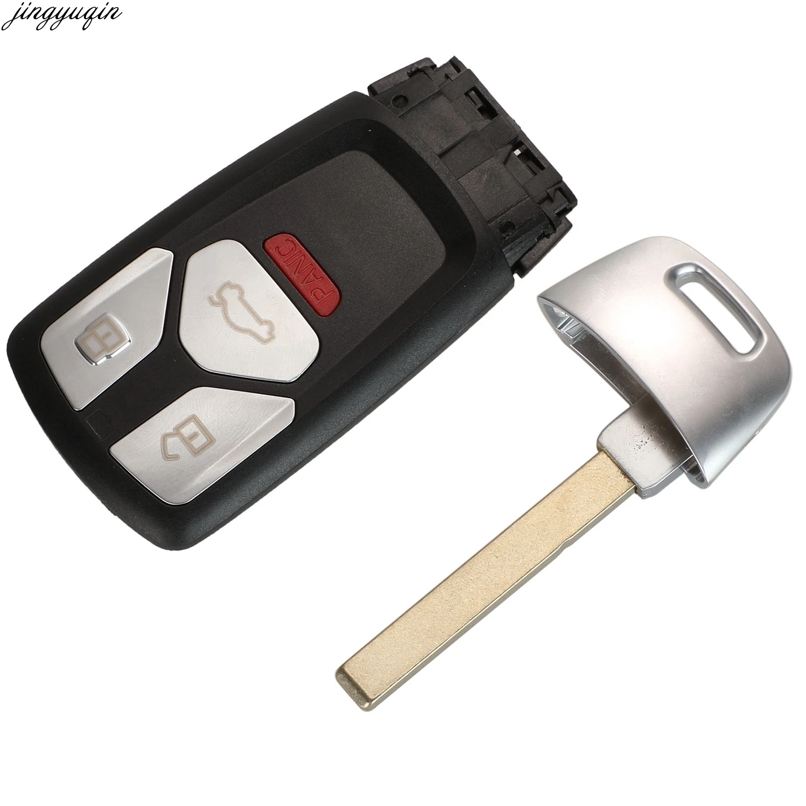 

Jingyuqin Remote Smart Car Key Case Shell Upgrade For Audi Q7 SQ7 A4L A5 S5 2017 UP TT 2016 3/4 Buttons Uncut FOB