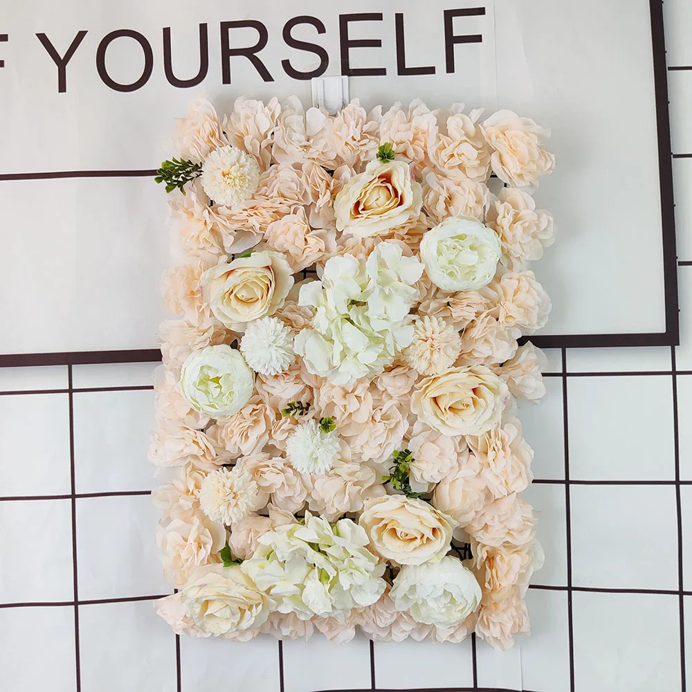 

Artificial Rose Flower Row Wedding Wall Background Decoration Flower Arrangement Background Mall Party Photo Studio Decor