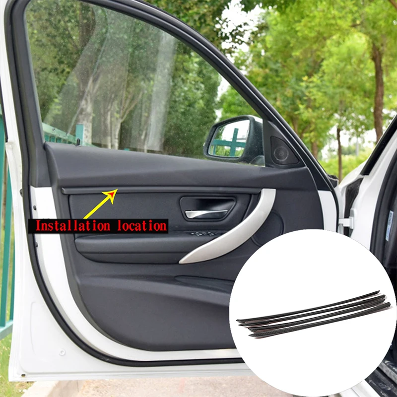 For 2013-2018 BMW 3 Series GT F34 real carbon fiber car door trim sticker car interior decoration accessories