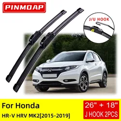 For Honda HR-V HRV MK2 2015 2016 2017 2018 2019 Front Wiper Blades Brushes Cutter Accessories U J Hook