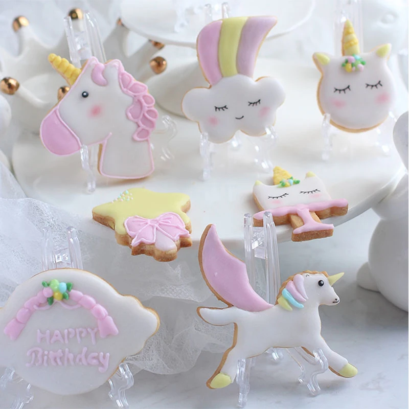 Stainless Steel Unicorn Cookie Cutter Candy Biscuit Mold Cake Pastry Fondant Mould Stamps Cutter Cake Decorating Tools