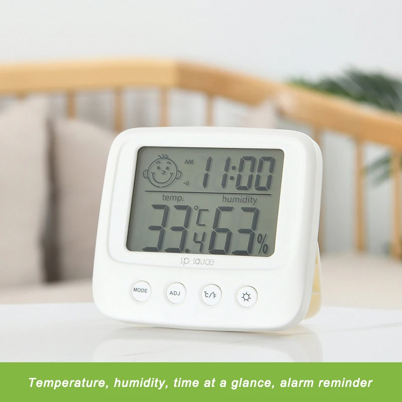 Thermohygrometer Instrument Accurate Digital LCD Indoor Convenient Temperature Sensor One Piece of Multifunctional Thermometer