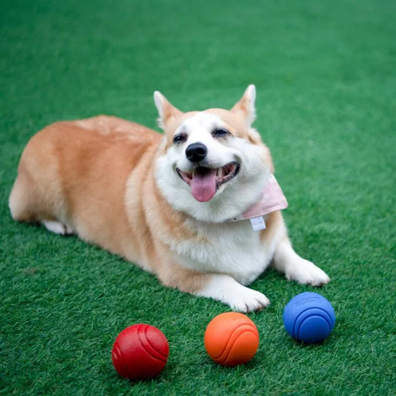 Pelota de goma Indestructible para perros grandes, pelota de juguete con cuerda, juguetes interactivos para cachorros