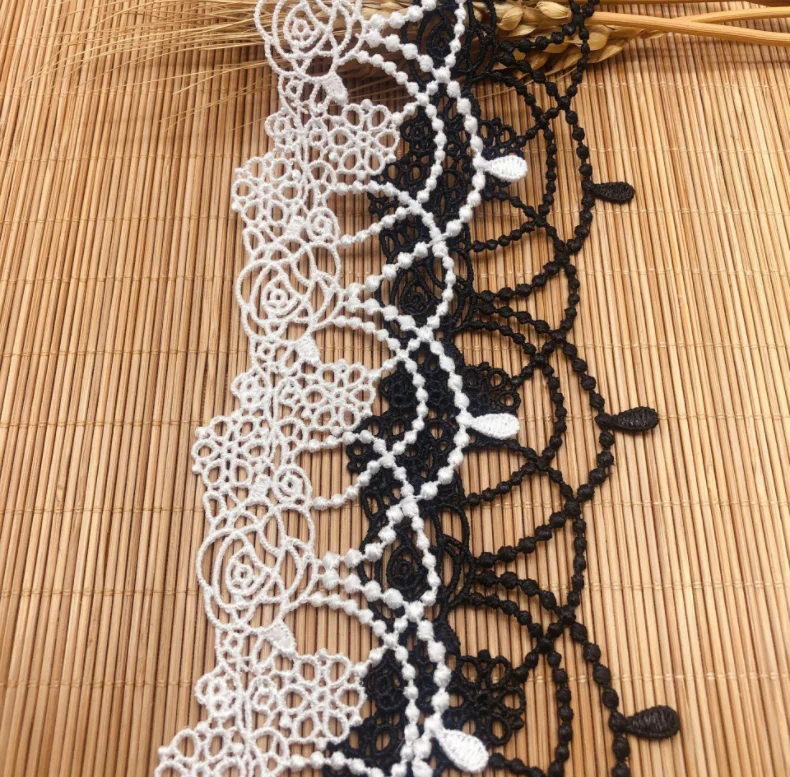 2 Yards Lace Sewing High Quality Needlework Trim Dress Accessories Diy Skirt Decoration Polyeater Water Soluble Embroidery Wide