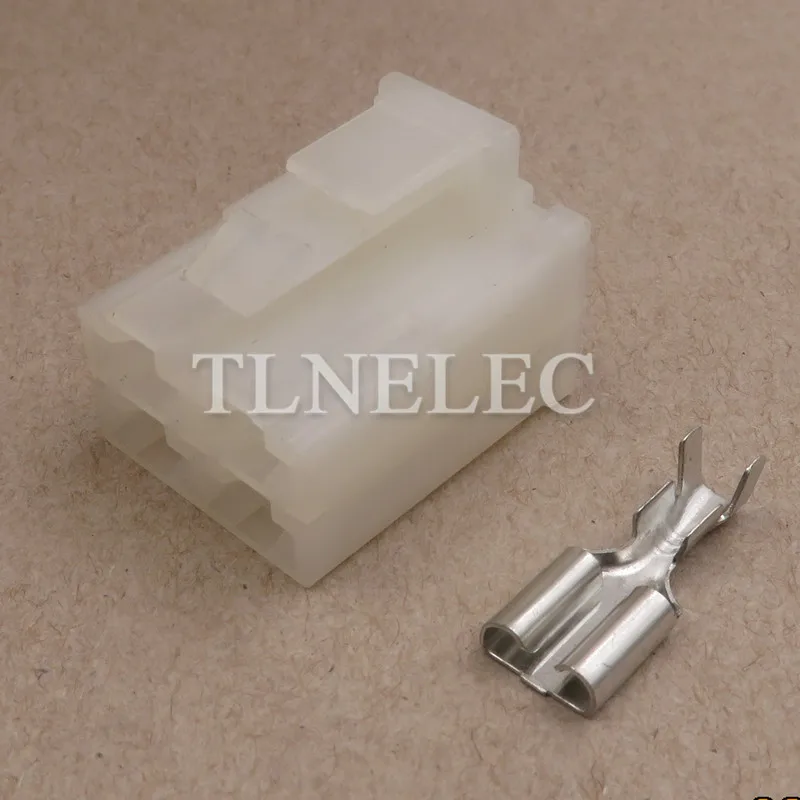 7122-2840 4 Pin Cách 6.3 Mm Unsealed Bộ Tự Động Dây Điện Dây Nịt Nam Nữ Cổng Kết Nối Cảm Biến Oxy Cắm