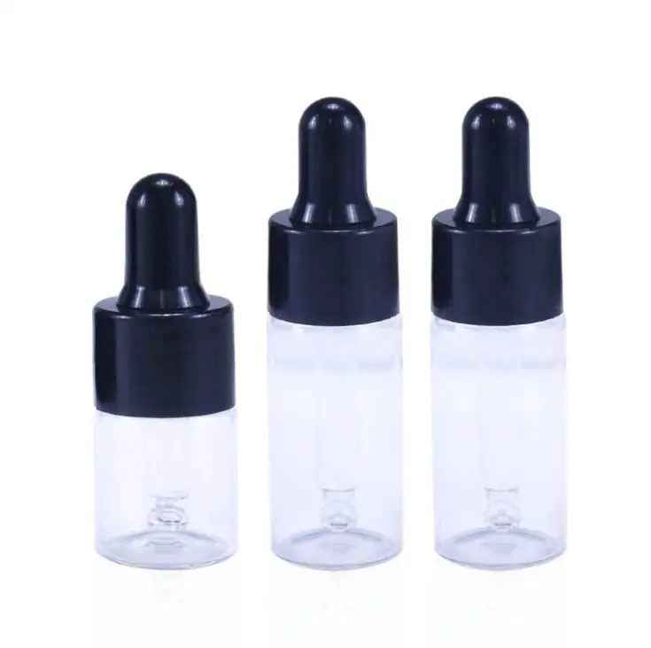 Empty 1ml 2ml 3ml 5ml clear Glass Dropper bottle Mini Glass essential Oil bottle with hose Glass vial SN3017