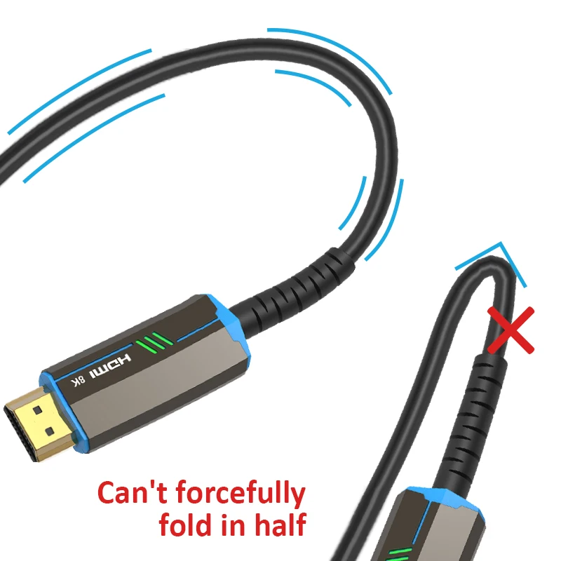 FDBRO Glasfaser-HDMI-2.1-Kabel 8K@60Hz 4K@120Hz HDMI-Kabel Dynamisches 48 Gbit/s HDR/eARC/HDCP für HD-TV PS5 Blu-ray-Geschwindigkeitscomputer – Detail 4
