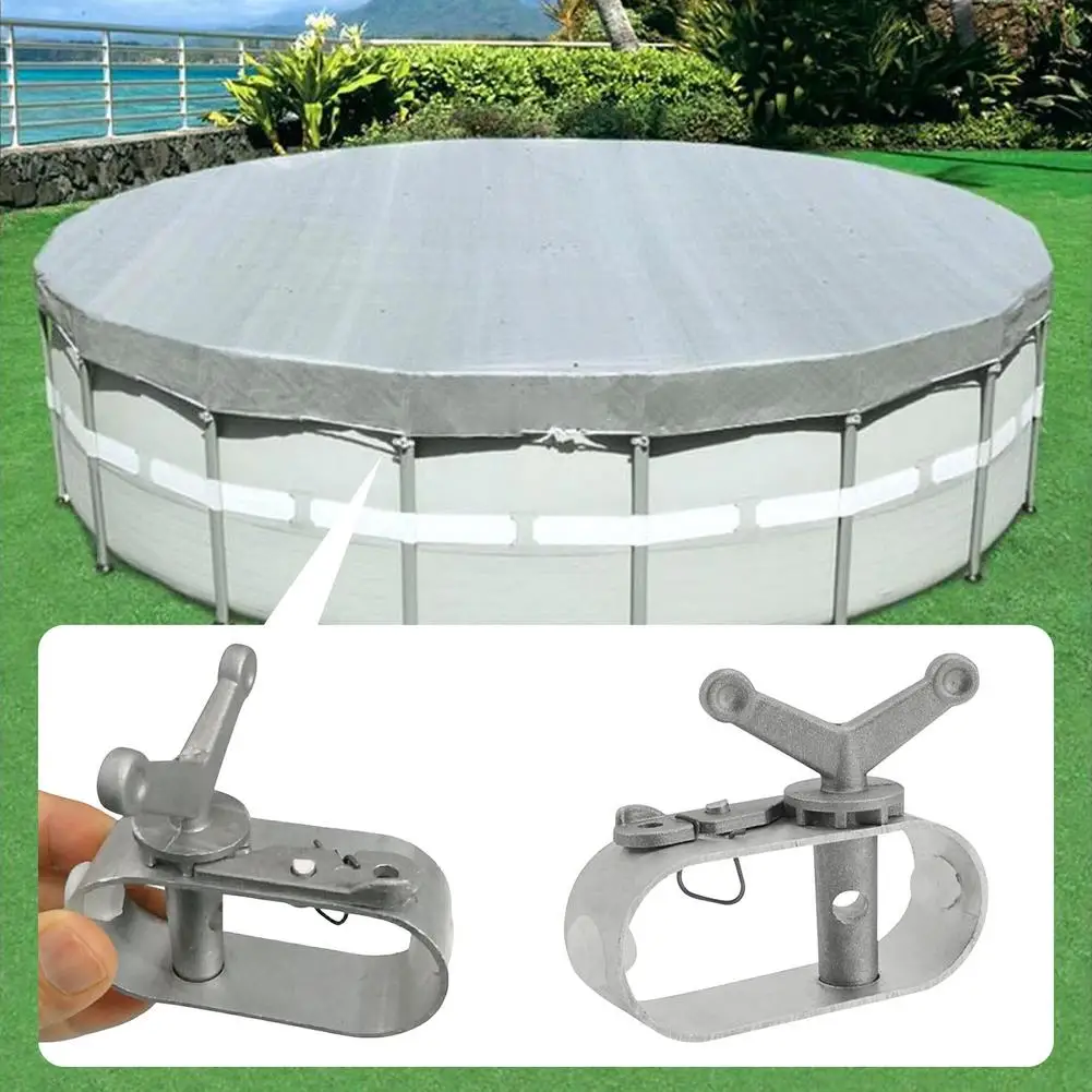 Swimming Pool Cover Winch Outdoor Pool Cover Aluminum Constructed Winch For Bathtub Spa Cover Tightening Device Rope Tensioner