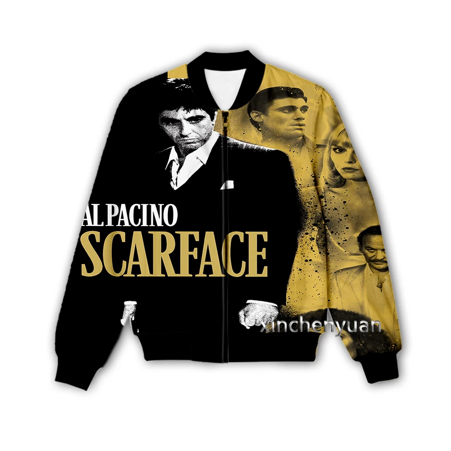 Phechion New Men/Women Scarface 3D Printed Jacket Fashion Streetwear Men Loose Sporting Jacket & Coat M72