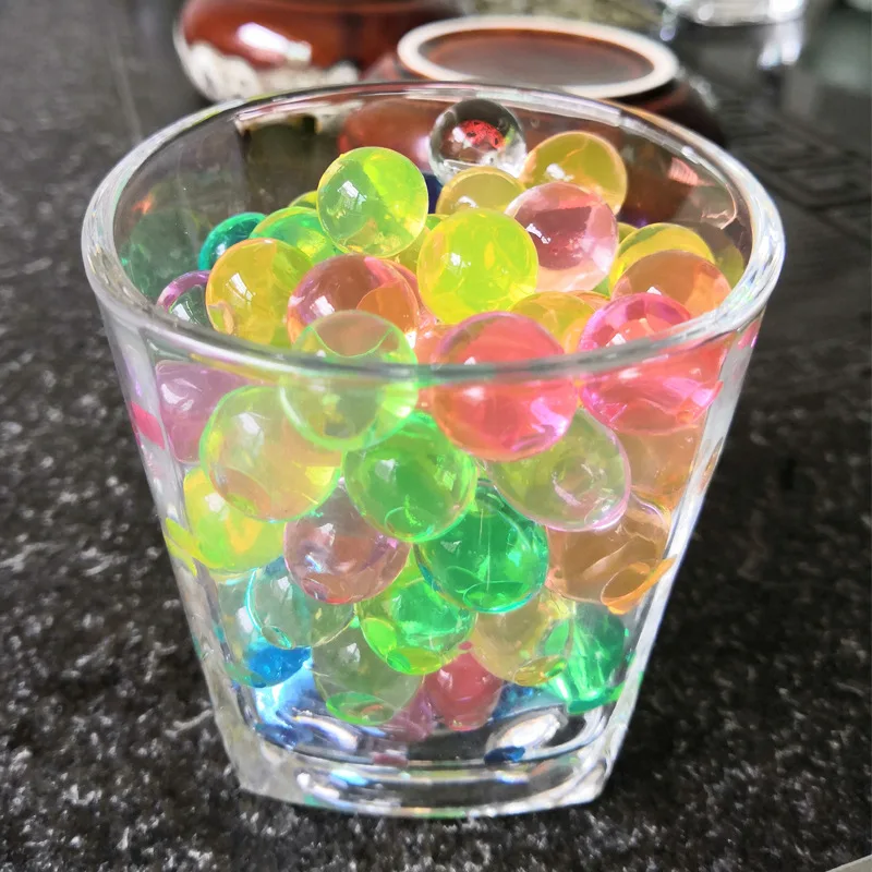 Hot Sale 300 PCS/lot Water Beads Pearl Shaped Crystal Soil Water Beads Mud Grow Magic Jelly Balls Wedding Home Decor Hydrogel