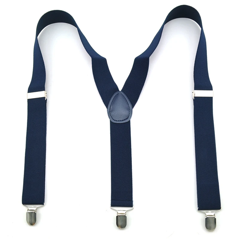 Women Men'S Shirt Suspenders For Trousers Pants Holder Braces Wedding Suspender Straps Gallus Adjustable 3.5cm 3 Clip-on Elastic