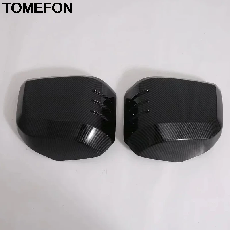 TOMEFON For Toyota HiAce Granvia Commuter 2019 2020 Side Door Rearview Mirror Cap Cover Trim Exterior Accessories Sticker ABS