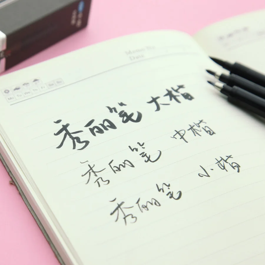 3pcs Calligraphy pen set Fine Medium Brush for signature drawing hand writing letter art Chinese words Stationery school F867