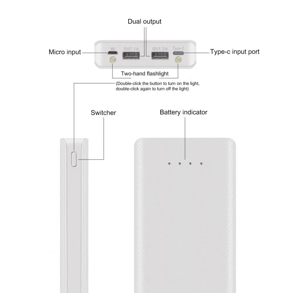 W8 Power Bank Case Battery Holder 8*18650 Charger Box Power Bank Battery Box DIY Battery Shell Case Charging Storage Case image 3
