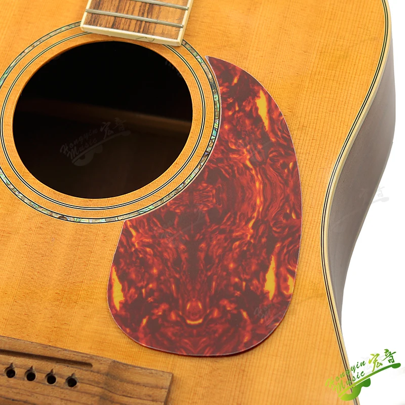 39inch-43inch Acoustic Guitar Accessories Guitar Pickguard Hummingbird Scratch Plate Transparent PVC Self-Adhesive Background