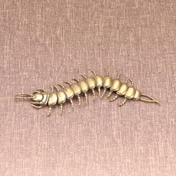 Antique Bronze Centipede Figurines Ornaments Pure Copper Moveable Simulation Animal Statue Crafts Home Feng Shui Desktop Decors