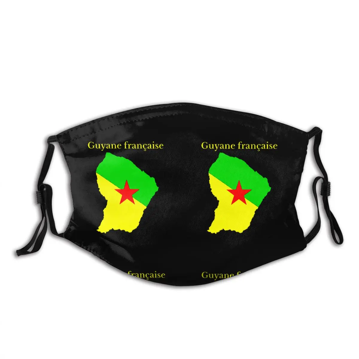 French Guiana (Guyane Française), Flag Map, French Region R277 Funny Novelty R277 Activated Carbon Filter Mask