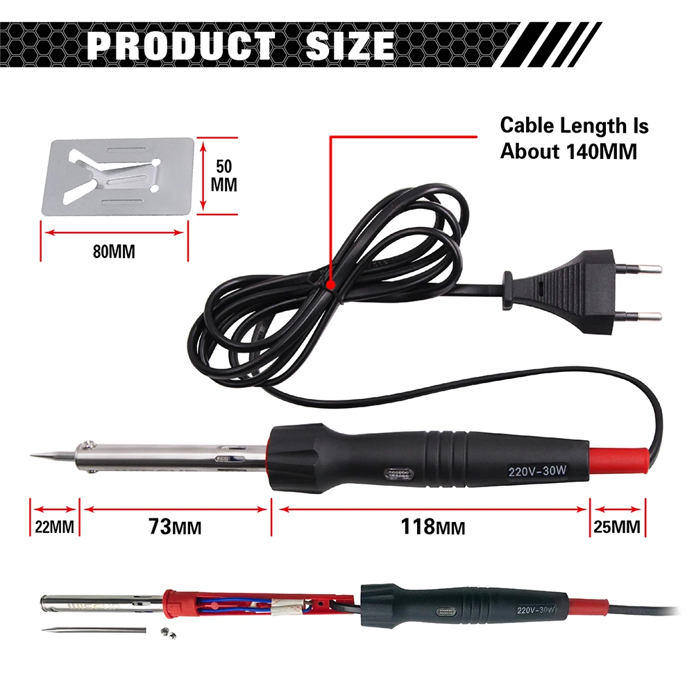 WISEUP température réglable fer à souder 30W/40W/60W fer à souder 220V fer à souder électrique outils de réparation pour produits électroniques