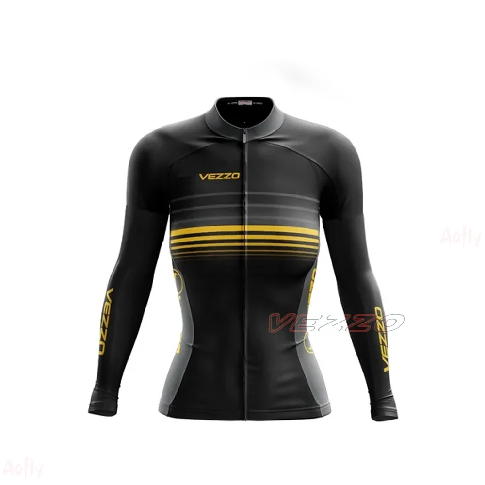 VEZZO Cycling Blouse Women\'s Long Sleeve Cycling Shirt Female Cyclist Shirt