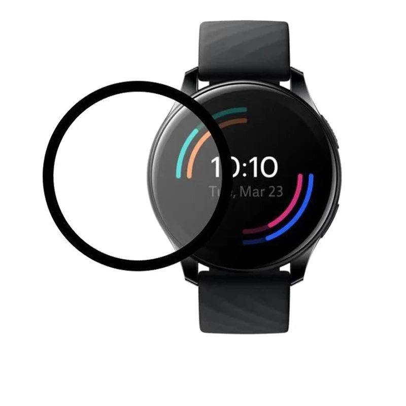 Película protetora para relógio one plus smatrwatch, 3d, curva, filme protetor macio, display lcd, capa protetora de tela