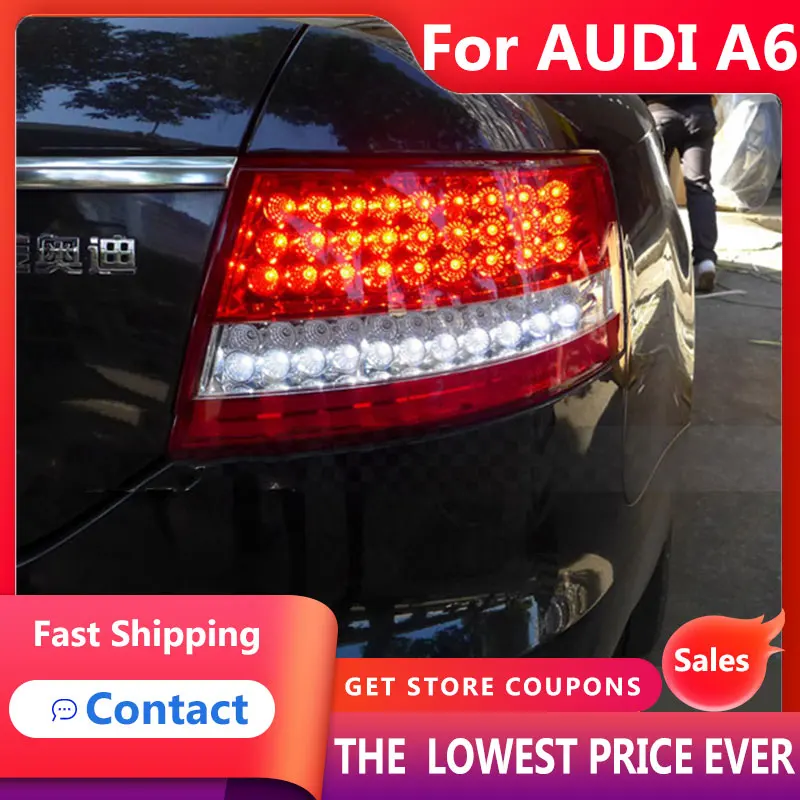 HANA  for AUDI A6 2005 2006 2007 2008 TAIL Lights LED Tail Light LED Rear Lamp DRL+Brake Trunk LIGHT Automobile Accessories