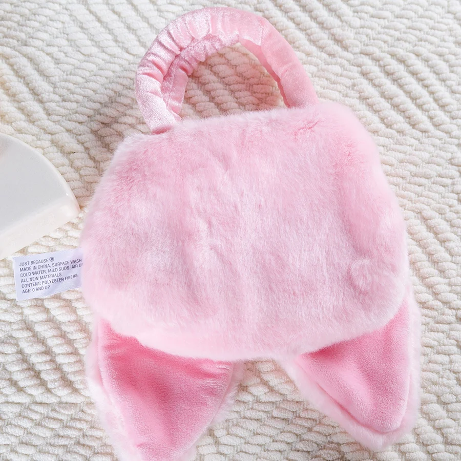 ตุ๊กตากระต่ายโลลิต้าแต่งตัวพร้อมตาที่มีเอกลักษณ์ แต่งด้วยลูกไม้ น่ากอด ใช้เป็นกระเป๋าสะพายข้างแบบมีโบว์