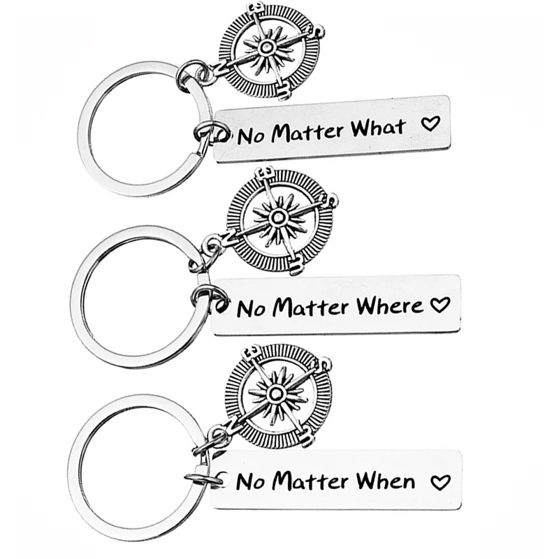 Long Distance Friendship Keychain Graduation Gifts for Friends Sister No Matter Where What When Best Friends Keychain Set of 3