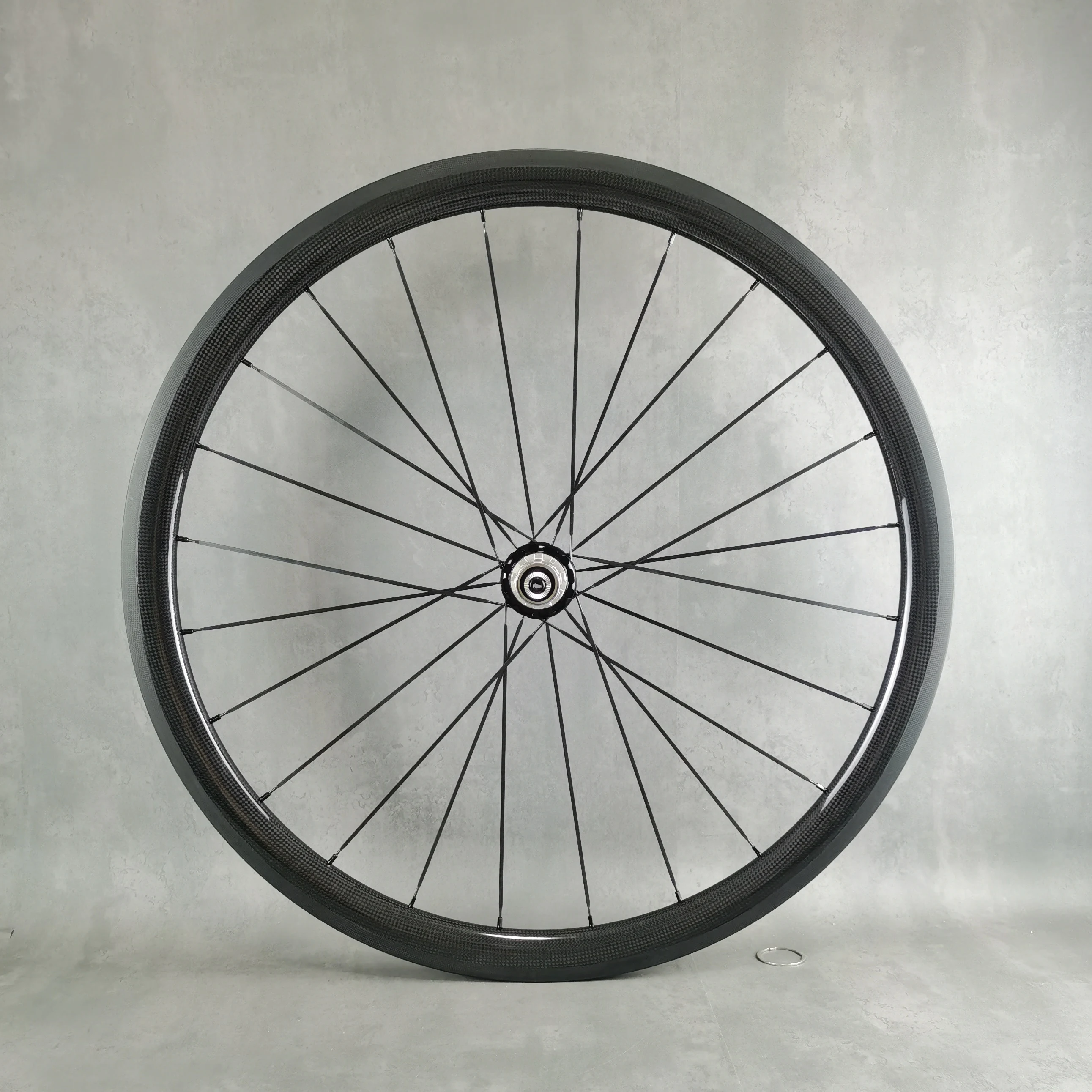 Road Bike Carbon Rear Wheels, 700C, 38mm Depth, 25mm Width, Clincher, Tubular, V Brake Wheel, 3K Glossy Finishing R36 HUB