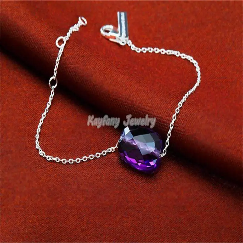 Kayfany  Fashion Luxury New Design Women Jewelry 11 Colorful Crystal Bracelets White Gold Color Chain For Holiday Gift