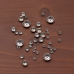 50-100 Uds. Tapas de cuentas espaciadoras sueltas, tapa de cuentas de extremo de cono redondo de acero inoxidable, accesorios de 3/4/5/6/8mm para hacer joyería DIY