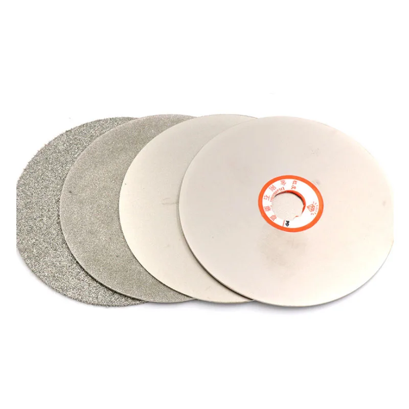 4 "100Mm Diamond Coated Flat Lap Lapidary ขัดแผ่นดิสก์เดี่ยว/คู่36-3000กรวด
