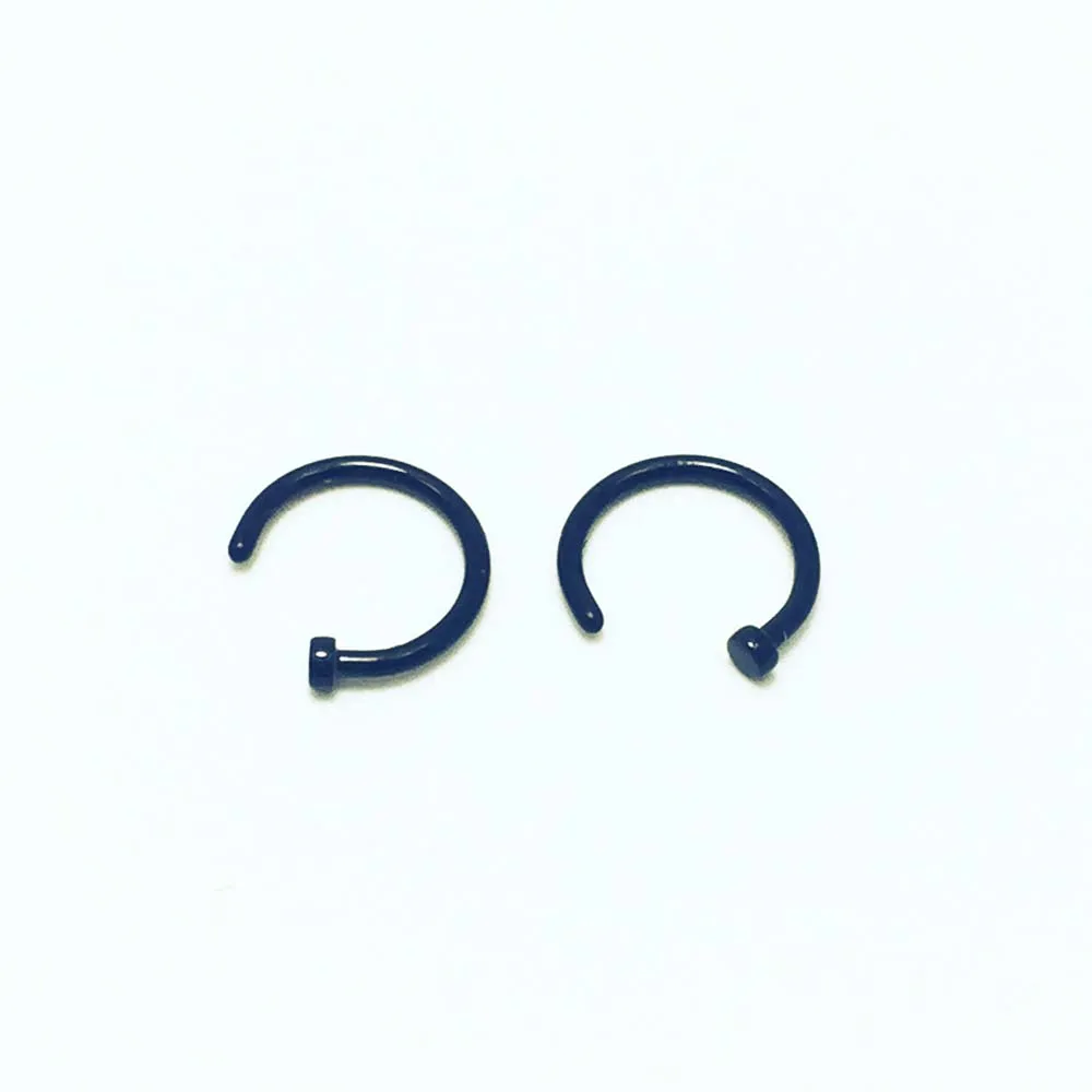 10 Pcs Simple Ear Ring Sale Surgical Steel Fake Piercing Stud Sexy On 8/10mm Clip Small Hoop Open Nose Ring Thin Titanium Steel