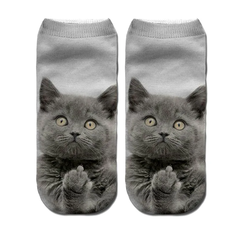 Baby Girls Ankle Socks For Kids Boys Cat Socks Teenager Cartoon 3D Printing Unisex Short Socks Fashion Funny Cute Hot Selling