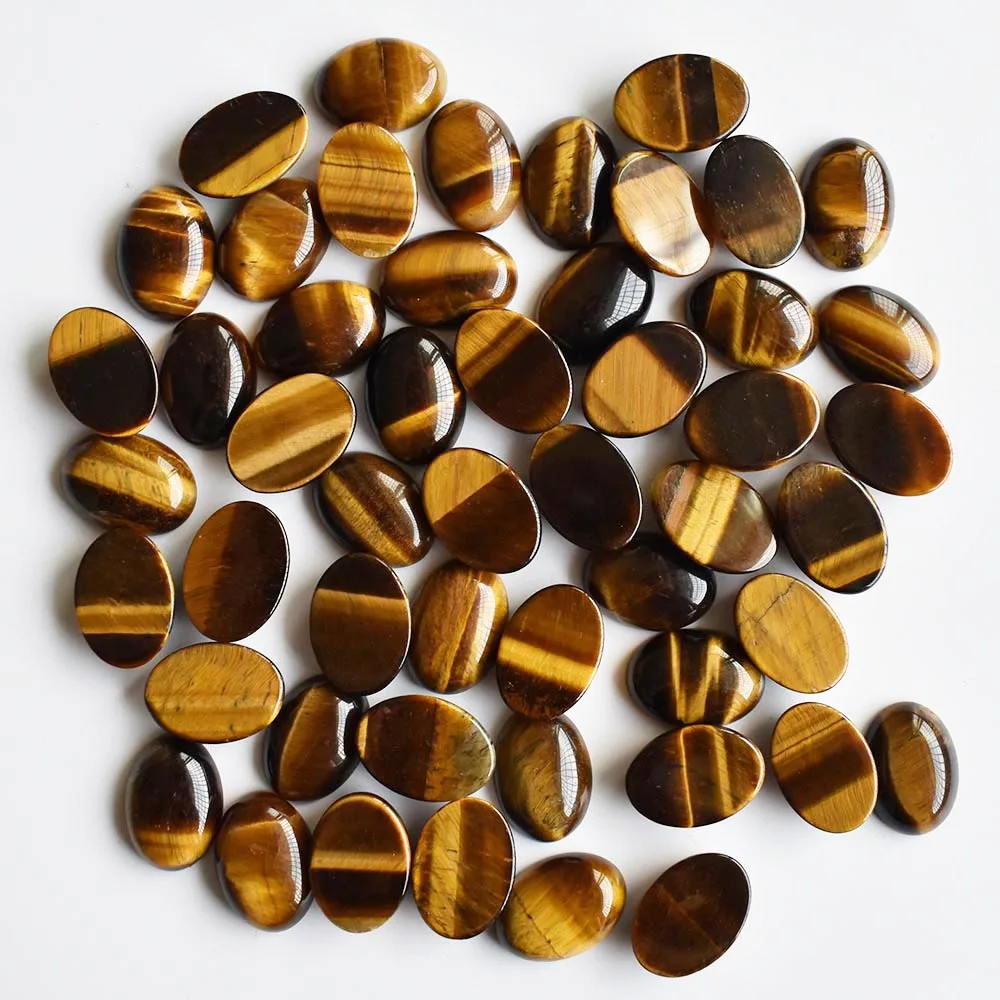 Mode Großhandel 50 Stück/Lot Ovaler Naturstein Gemischter Cabochon 13x18mm Schmuck- & Kleidungszubehör Kostenloser Versand – Detail 4