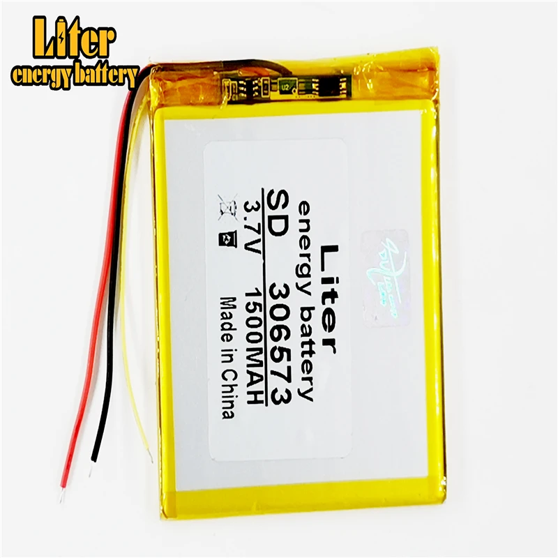 3 celle LiPo linea 306573 3.7V 1500mAh Ai Polimeri di Litio di alimentazione Per PAD GPS del Gioco di Vedio E-Book Tablet PC accumulatori e caricabatterie di riserva